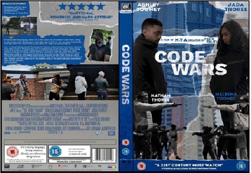 Code Wars DVD cover design showing complete packaging with cast and film information